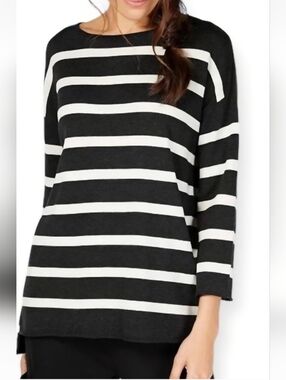 Eileen Fisher Striped Sweater S
